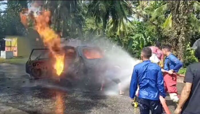 Polisi Ungkap Penyebab Mobil Bermuatan 15 Jeriken Pertalite Terbakar di SPBU Patowonua