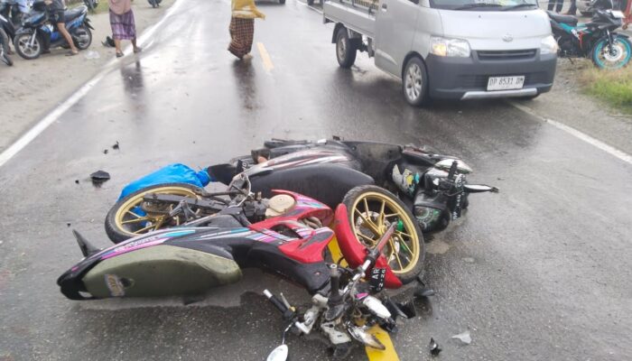 Tabrakan Sesama Pengendara di Kolut, 1 Patah Tulang 2 Luka