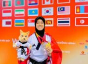 Bripda Risky Irma Suryani, Polwan di Polres Koltim Sabet Medali Emas di Ajang Asian Open Police Taekwondo Championship 2024