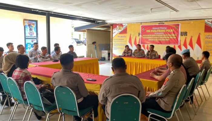 Gudang Penyimpanan Senpi Polres Koltim Dievaluasi Puslitbang Polri