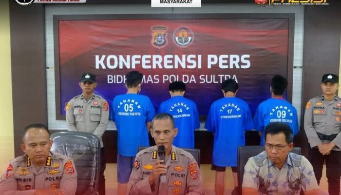 Polda Sultra Ungkap 71 Kasus, Amankan 97 Tersangka Selama Operasi Pekat Anoa 2025
