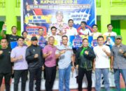 Pasangan Uun-Argan dan Imran-Yeyen Jawara Turnamen Badminton Kapolres Cup II Kolut
