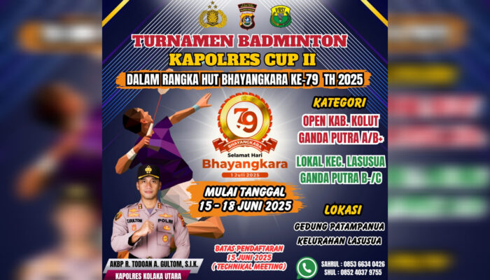 Panaskan Raket! Kejuaraan Badminton Kapolres Cup II Kolaka Utara Segera Bergulir