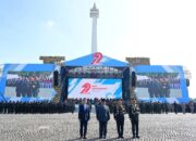 Presiden Prabowo Pimpin Upacara Peringatan ke-79 Hari Bhayangkara di Monas
