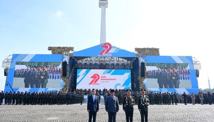Presiden Prabowo Pimpin Upacara Peringatan ke-79 Hari Bhayangkara di Monas