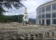 Pengerjaan Diduga Asalan, Proyek Penataan Taman Masjid Agung Kolut Senilai Rp.1 Miliar Dibongkar Ulang