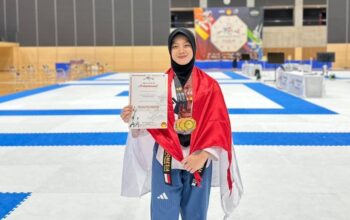 Polwan Polda Sultra Borong Tiga Medali di Kejuaraan Taekwondo Internasional Jepang