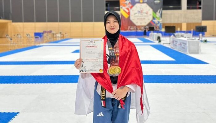 Polwan Polda Sultra Borong Tiga Medali di Kejuaraan Taekwondo Internasional Jepang