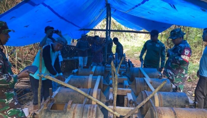 Kodim 1412/Kolaka Sikat Tambang Emas Ilegal di Kolaka Timur