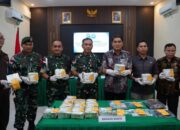 Satgas Pamtas Yonarhanud 1/PBC/1 Kostrad Gagalkan Penyelundupan Puluhan Kilo Narkoba