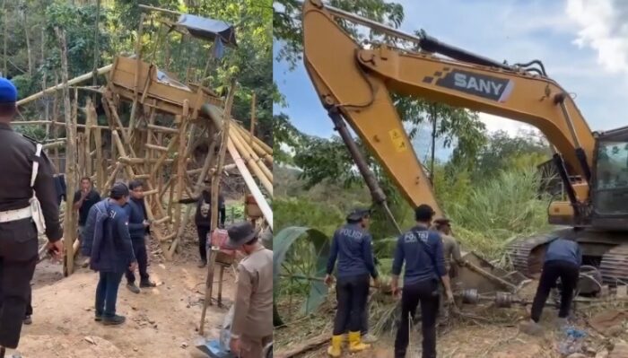 7 Terduga Penambang Emas Ilegal di Bombana Diamankan, Polisi Sita Mesin Dompeng hingga Crusher